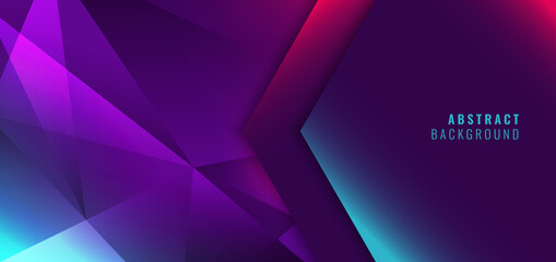 Abstract modern blue, pink, purple low polygon gradient geometric background and texture