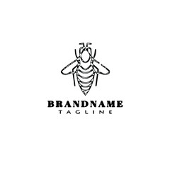 Fototapeta premium bee logo icon template black isolated vector illustration