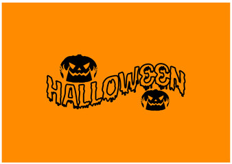 Halloween pumpkin  logo and icon design template 2