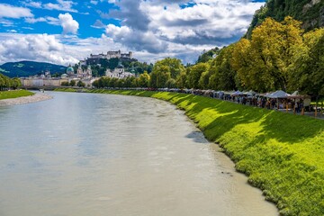 view of the river in the city of salzburg - Salzach Galerien