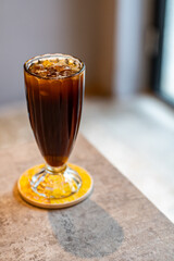 cold brew iced coffee. Urban coffee shop.