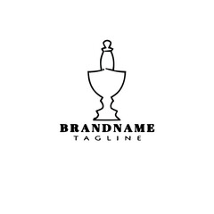 beer pump cartoon logo icon design template black isolated vector simple