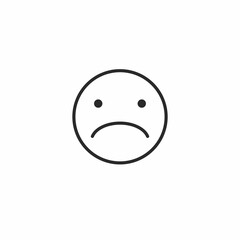 sad face icon. Vector illustration for graphic design, Web, UI, app.