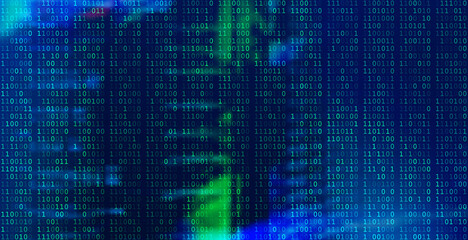 Obraz premium Futuristic Digital Technology Vector Background. Cyber Attack, Ransomware, Malware, Scareware Concept