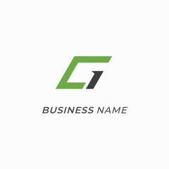 logo creative letter G and number one