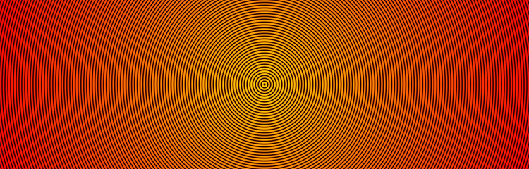 Wide futuristic technological background with concentric circles