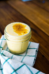 Delicious apricot lassi