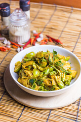 Thai food curry ho dinner with family