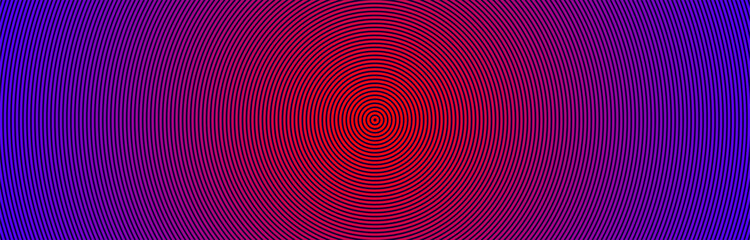 Wide futuristic technological background with concentric circles