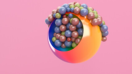 3d render. Abstract sculpture background