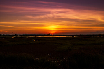 Dramatic sunset sky nature background 