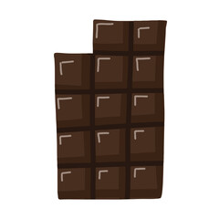 Hand drawn black chocolate vector illustration. Flat illustration of chocolate for design, logo, menu.
