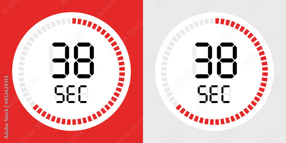 Poster Timer countdown with 38 seconds icon