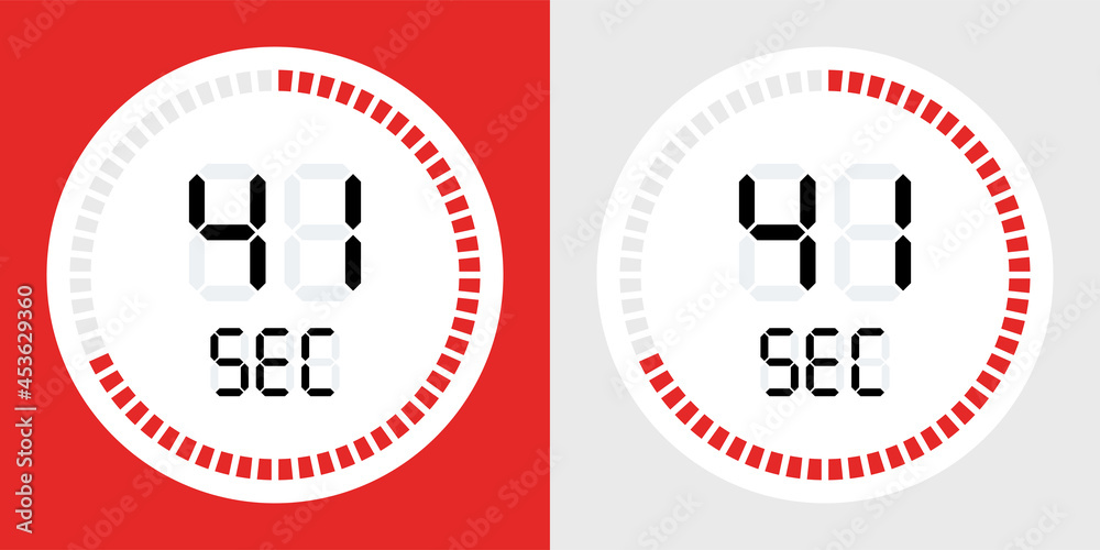 Poster Timer countdown with 41 seconds icon