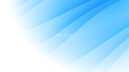 Simple wavy 3D light blue and white gradient composition abstract presentation background for business presentation design template. Vector illustration