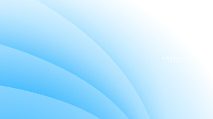 Naklejka premium Modern simple light blue and white vector abstract graphic design banner pattern background template with wave shapes. 