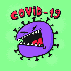 Covid-19 monster virus