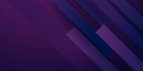 Abstract technology presentation background with dark blue and purple gradient color.
