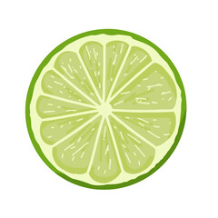 Hand-drawn green lime vector illustration. Farm organic ingredient for juice. Vegetarian diet illustration..