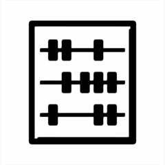 Abacus icon. Vector and glyph