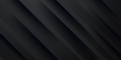 Obraz premium Dark black neutral abstract background for presentation design. Simple black abstract banner background
