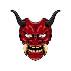 Oni japanese devil mask, Vector illustration eps.10