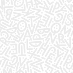 A pattern of letters of the English alphabet in random order. Vector illustration.