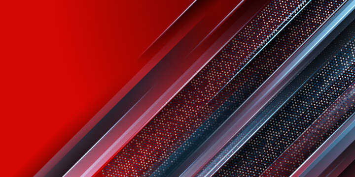 Abstract Luxury Elegant Red Black Background With 3D Style, Light Stripes, And Dot Glitter. 