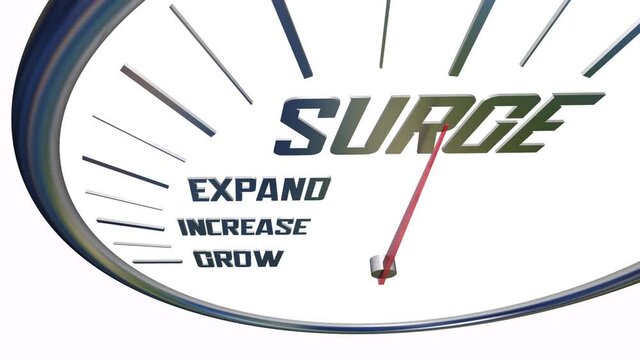 Surge Speedometer Increase Grow Expand Measure Boost 3d Animation