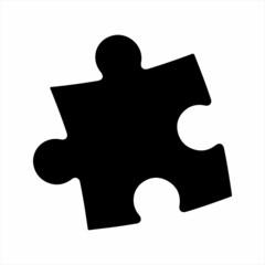 Puzzle icon. Vector and glyph