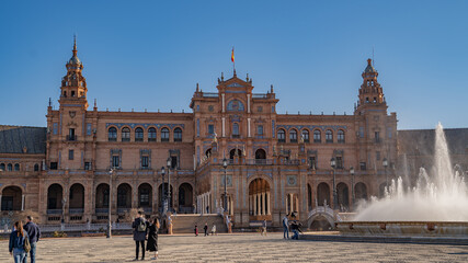 Fototapeta na wymiar Plaza de España sevilla spanien