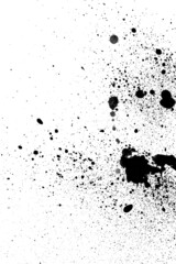 Ink Splash Pattern, Black Watercolor Splatter Background.