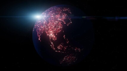 Dangerous red earth planet cyberspace.