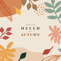 Autumn shopping event illustration. Banner. Frame.

