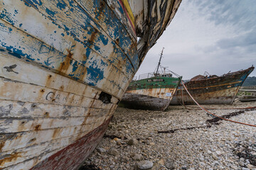 Detail of shipwrecks in Camaret Sur Mer.