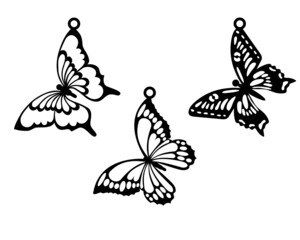 Butterfly templates for earrings or pendants