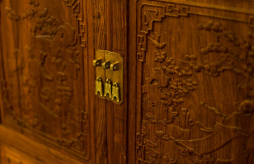 Chinese style furniture placed indoors