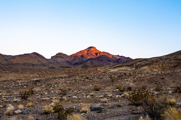 Empty Desert Leads Up to Corkscrew Peak