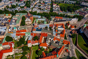 Burg Wawel à Cracovie   Luftbilder von der Burg Wawel à Cracovie   Château royal de Wawel