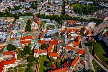 Foto op Plexiglas Burg Wawel in Krakau   Luftbilder von der Burg Wawel in Krakau   Wawel Koninklijk Kasteel © Roman