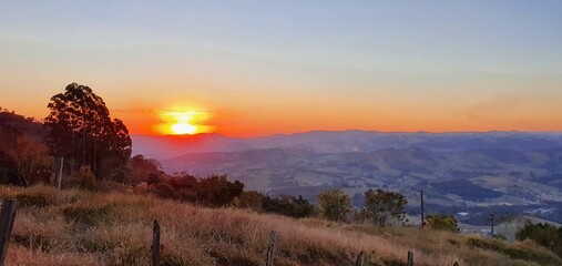 Por do sol Itapeva de Minas Gerais Brasil.