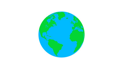 Earth on the white background