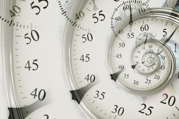 Naklejka premium Droste effect background. Abstract design for concepts related to time.