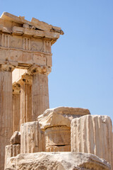 Akropolis in Athens with blue sky