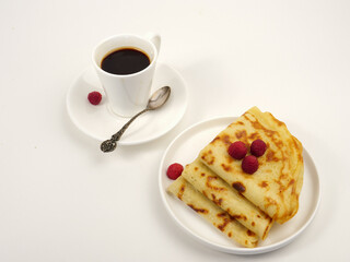 pancakes with coffee