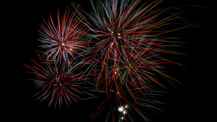 Fototapeta na wymiar Fireworks long exposure