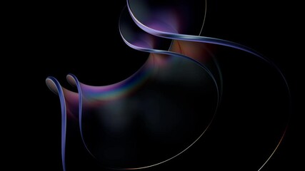 Modern glass-based 3d render. Abstract background with soft reflections and dispersion effect. Modern digital looped video. - Powered by Adobe