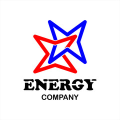 Obraz premium Energy vector logo for company or group, abstract logo star rhombus, modern template,simple and minimalist logotype, just what you want