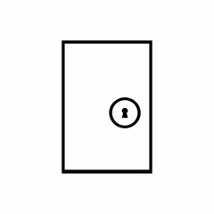 minimalist house door with keyhole