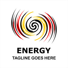 Energy vector logo for company or group, abstract logo energy vortex, modern template,simple and minimalist logotype, just what you want
